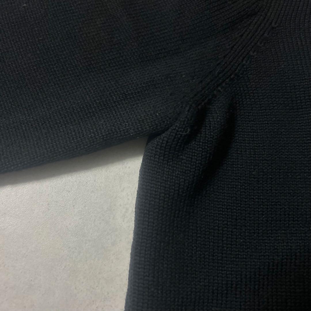 グランサッソ ニット モックネック ハイゲージ プルオーバー イタリア製 黒