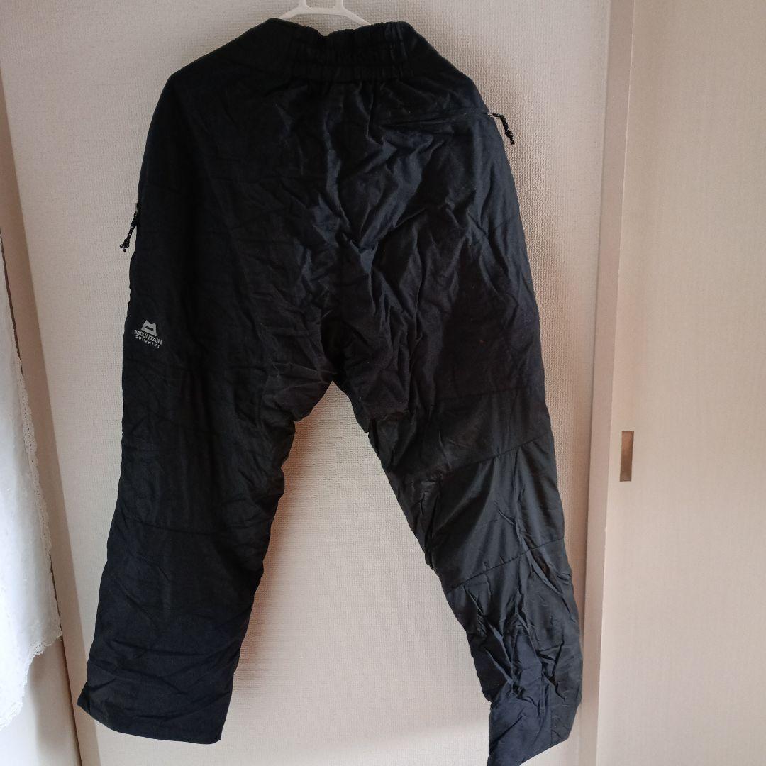 マウンテンイクイップメント☆ダウンパンツ☆ブラック☆サスペンダー☆両サイド全開