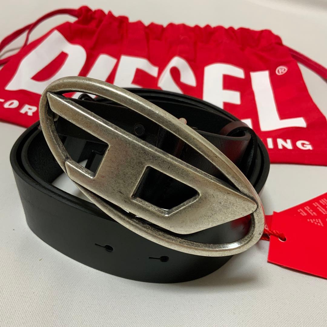 洗練されたデザイン DIESEL　Dロゴベルト　B -1DR　ブラック　95