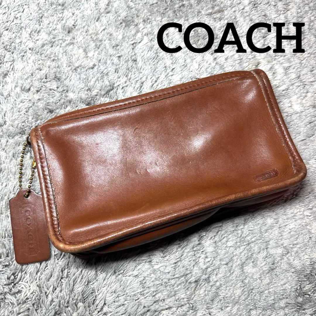 COACH コーチ オールドコーチ ポーチ 小物入れ 本革 レザー ブラウン