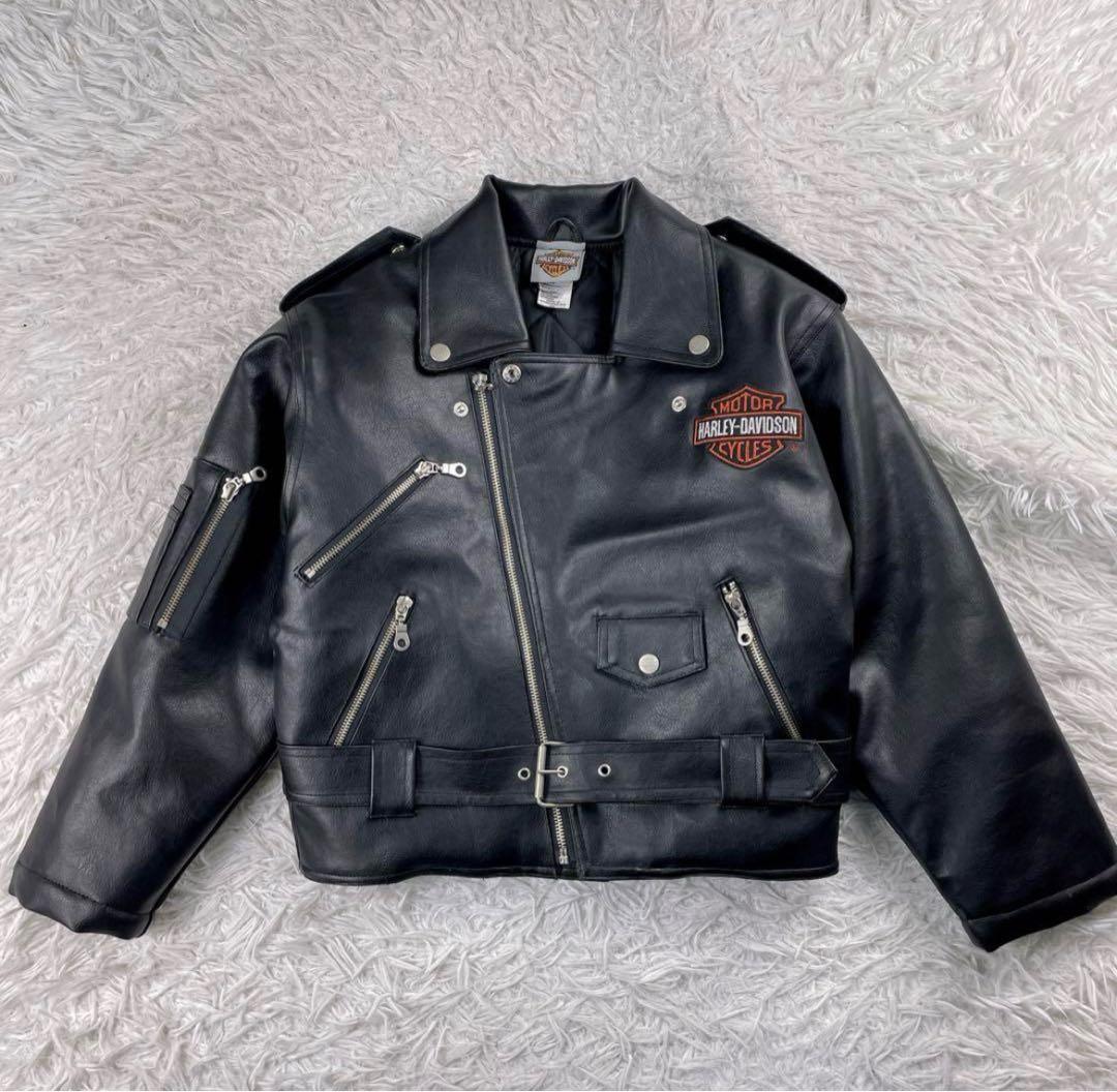 ハーレーダビットソン レザー　ジャケット ダブル キルティング