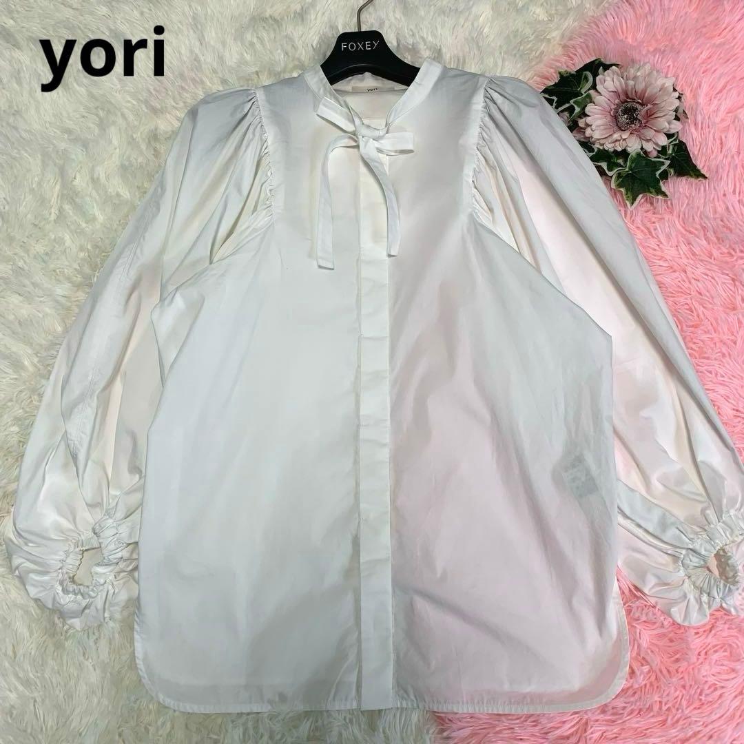 専用♡yori【2021年 完売モデル/ボウタイ◆リボンパフスリーブブラウス】