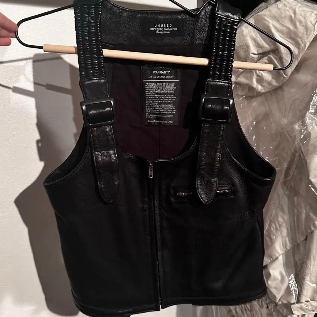 最終値下げ　UNUSED レザー ベスト