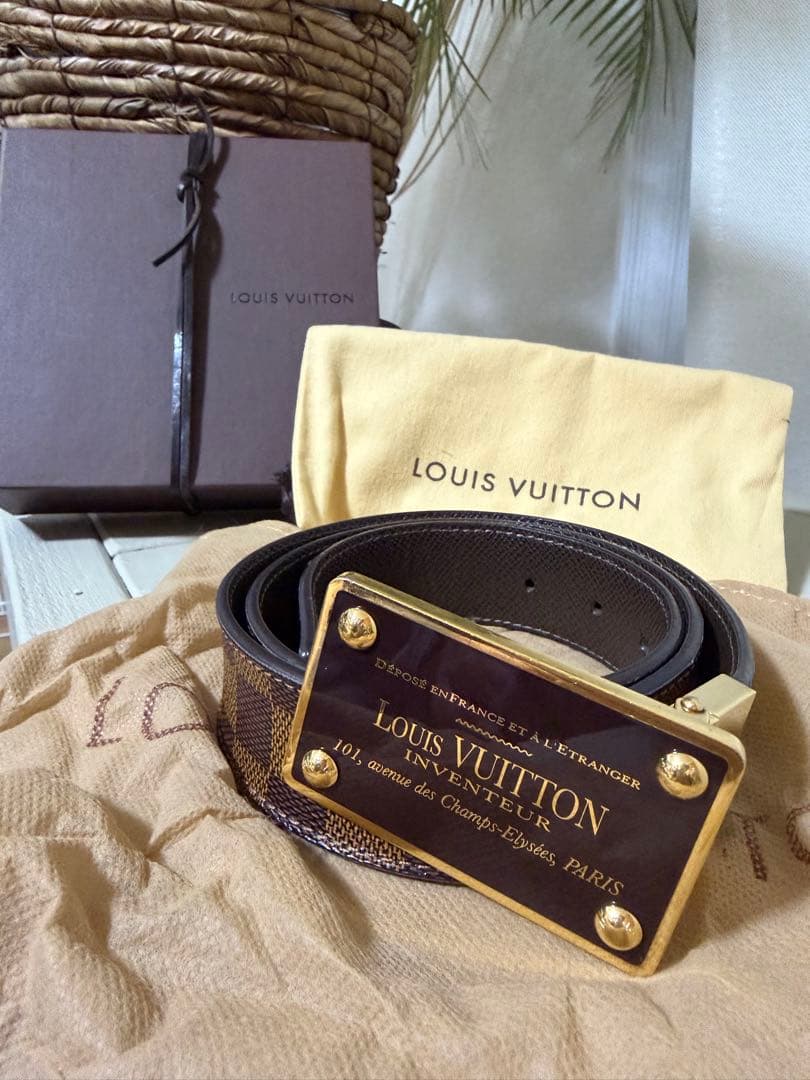 0*1様 本物【LOUIS VUITTON】『ダミエ サンチュール アンヴァント