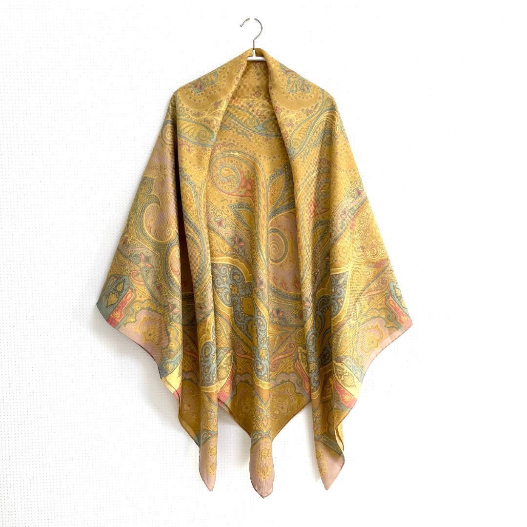 ETRO エトロ ペイズリー柄 ウール＆シルク 大判ショール　ストール　美品