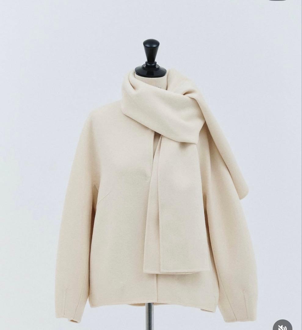 新品clore+ クロレ　カシミア混ストールコート