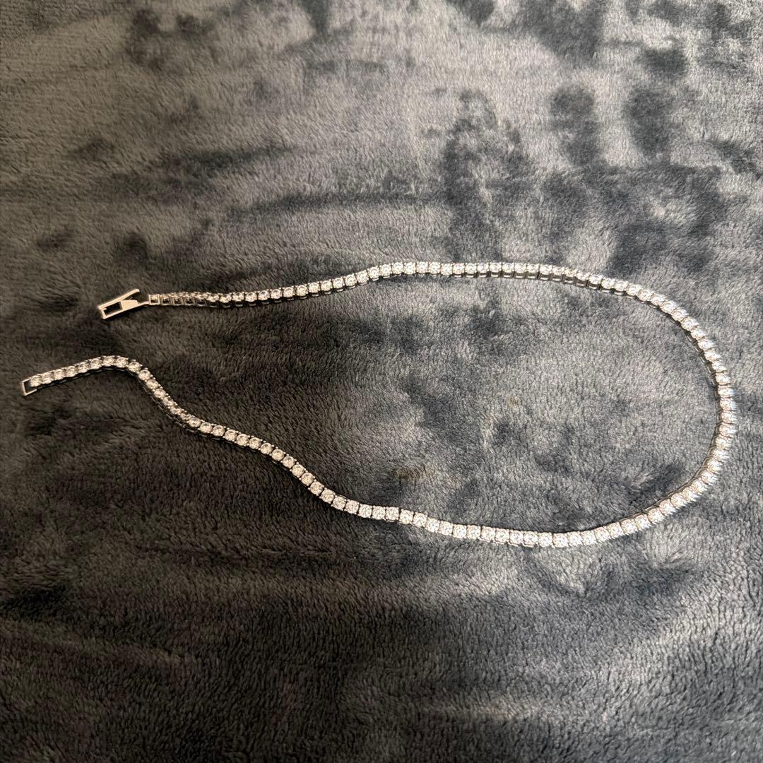 アヴァランチ S925シルバー　テニスチェーン 40cm 幅3mm