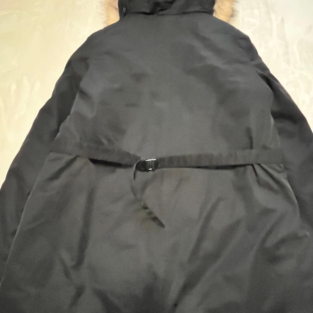 【美品】ナノユニバース　西川ダウンモッズコート　ラクーンファーブラック N3B