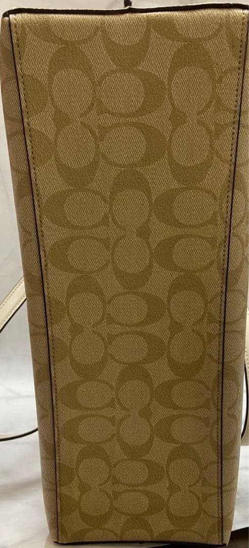 【美品】COACH トートバッグ シグネチャー ベージュ