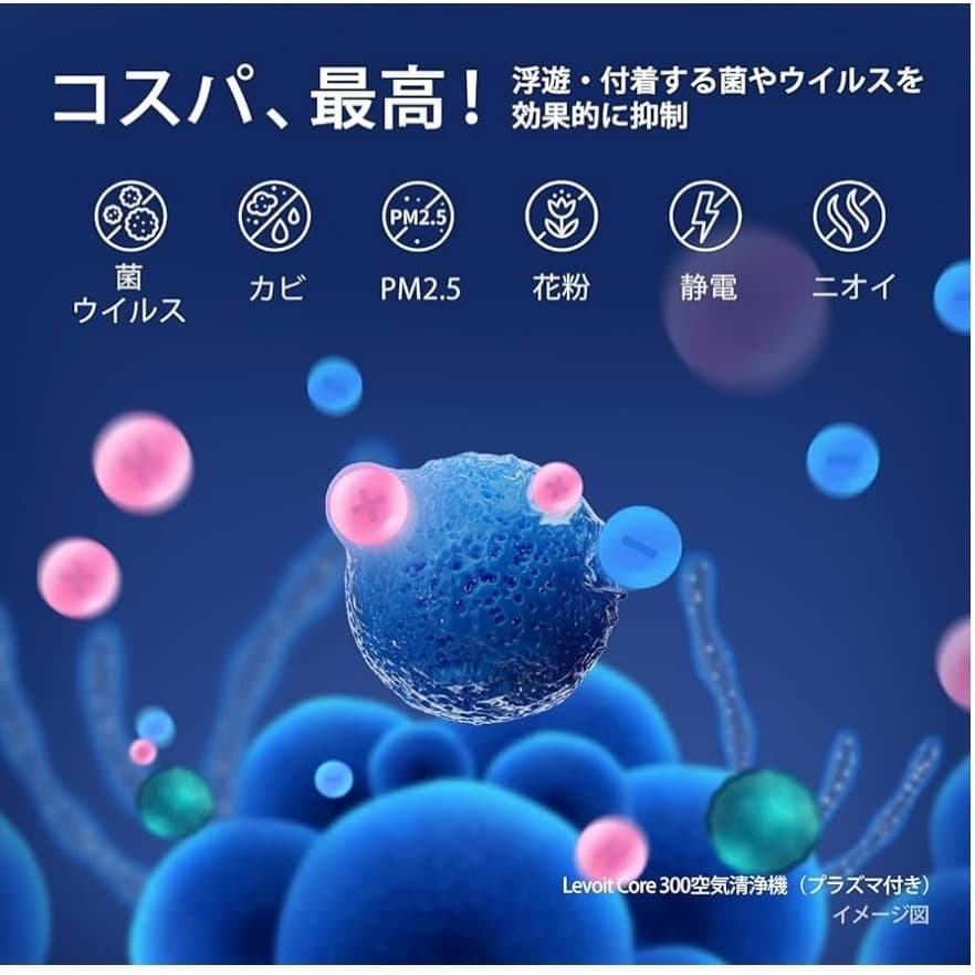 Levoit (レボイト) 空気清浄機 進級プラズマ付きモデル Core300