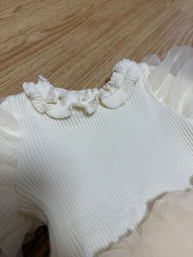 OREN オレン ベルーカ 韓国ベビー服 フリルロンパース ヘアーバンド