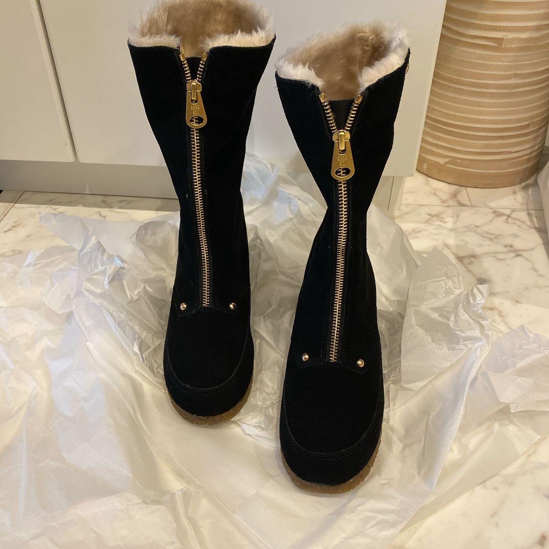 【ANNA SUI】 アナスイ未使用 ロングショート2way ブーツ23.5cm