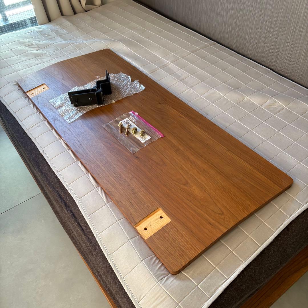 【無印良品】ベッドフレーム用ヘッドボード・セミダブル・ウォールナット材 旧型