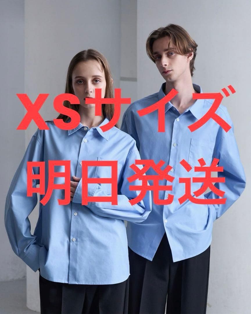 XS ロイヤルオックスフォード レギュラーカラーシャツ サックスブルー　③