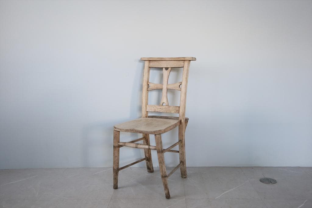 英国アンティーク木製チャペルチェア/チャーチ/ダイニングイス(91-139-2)