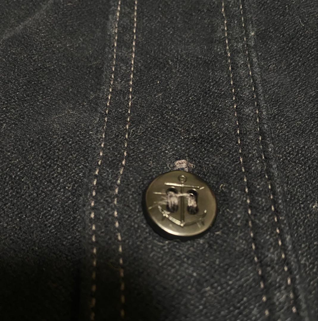 フリーホイーラーズ DECK SHIRT サイズ17 ネイビー フランネル 美品