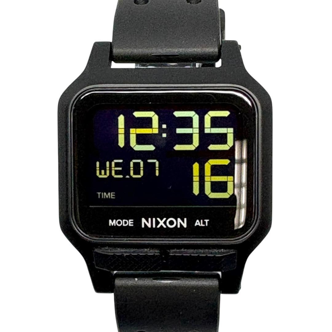 【極美品】NIXON ニクソン THE HEAT ALL BLACK　腕時計