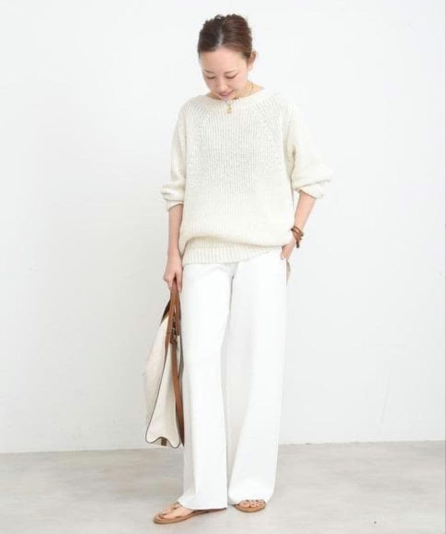 MUSE lily linen アゼプルオーバー ニットシルク