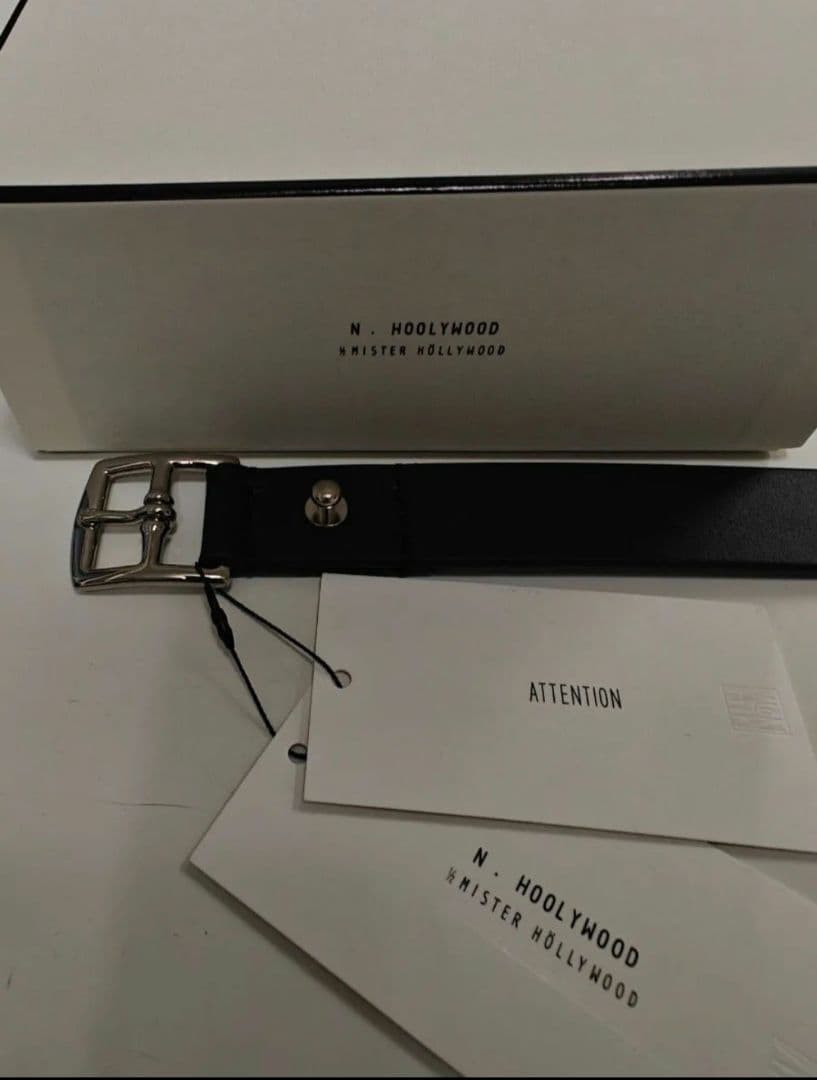値下げ不可　N. HOOLYWOOD ブラックレザーベルト
