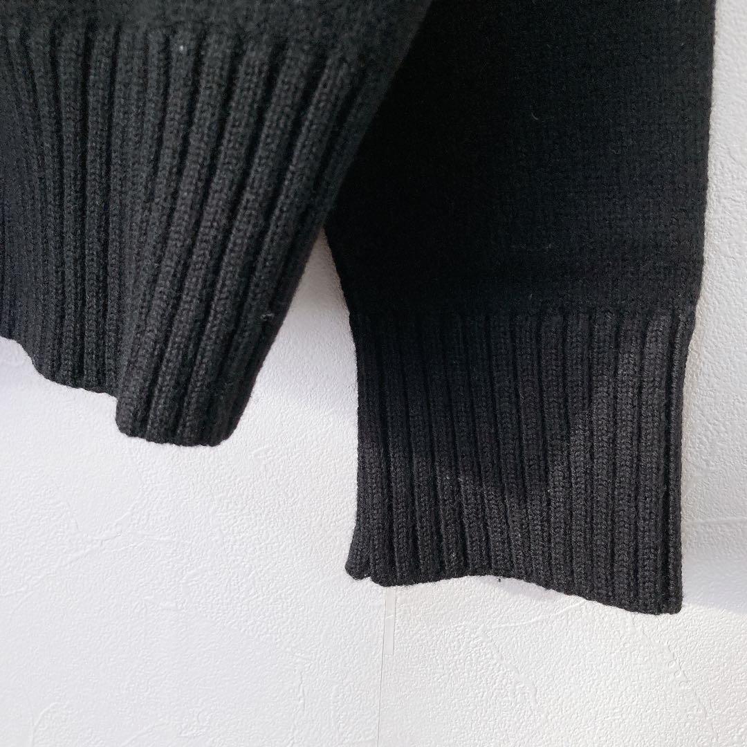 アミパリス　セーター　Ｓ　ブラック　黒　赤　ハート　ウール100％　ユニセックス