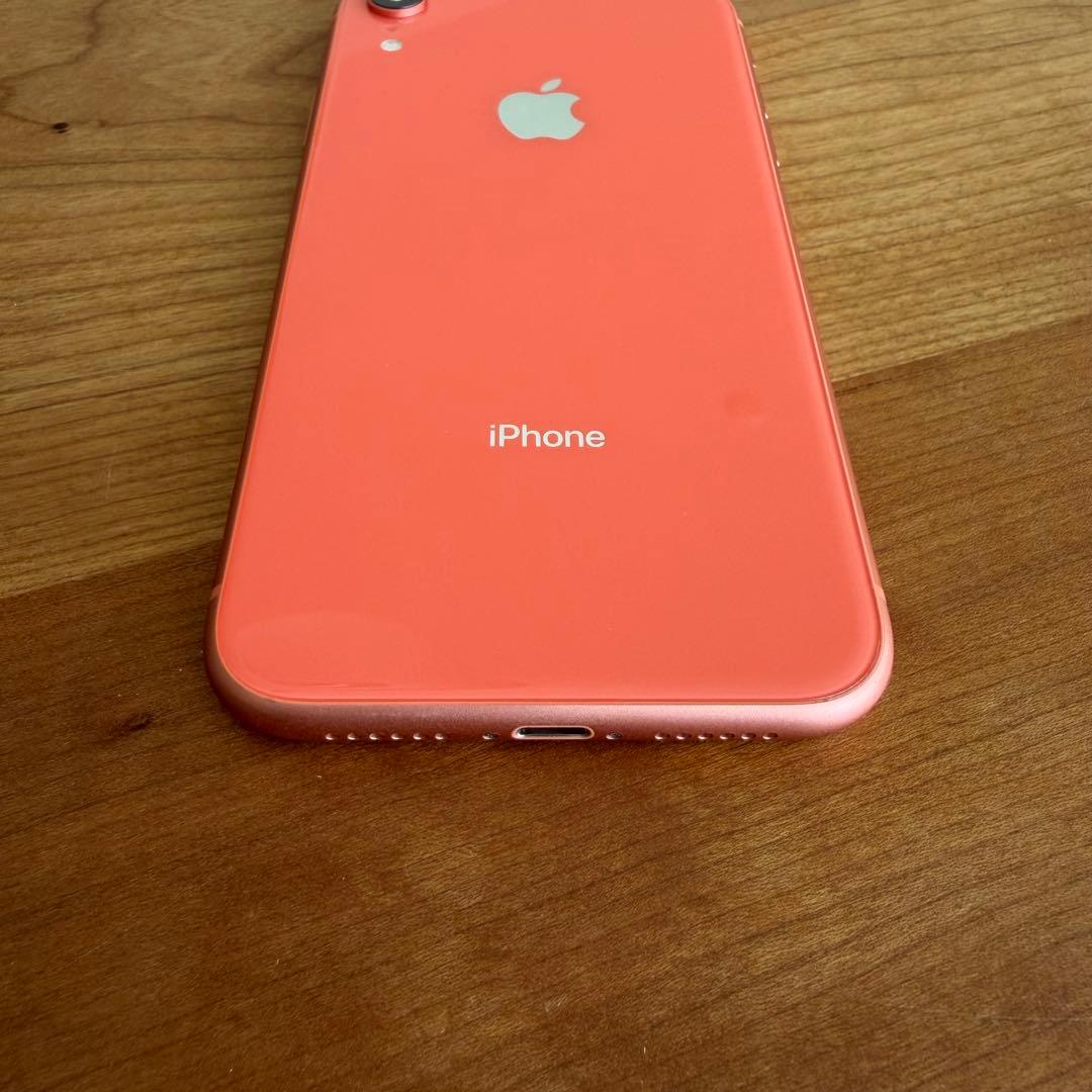 【美品】iPhone XR コーラル64GB バッテリーヘルス90%