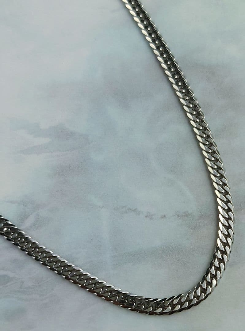 Pt喜平6面ダブルネックレス Ptチェーン プラチナネックレス