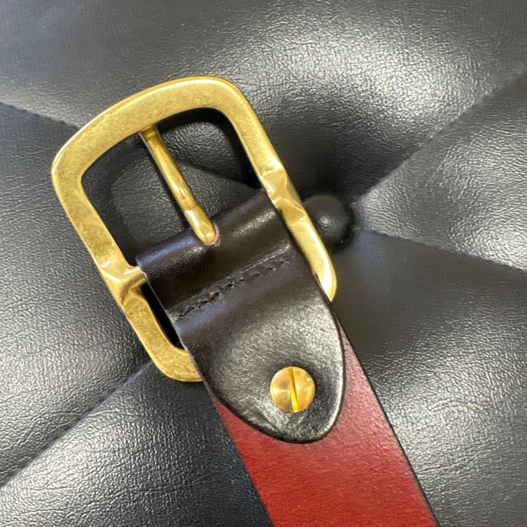 【美品】CHALLENGER ベルト 黒×赤