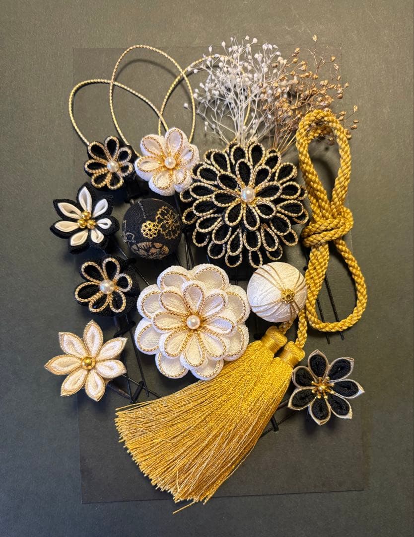 つまみ細工髪飾り、前撮り、成人式、卒業式、結婚式