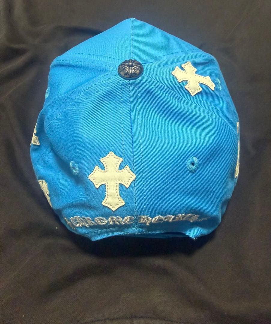 水色　スナップバックキャップ