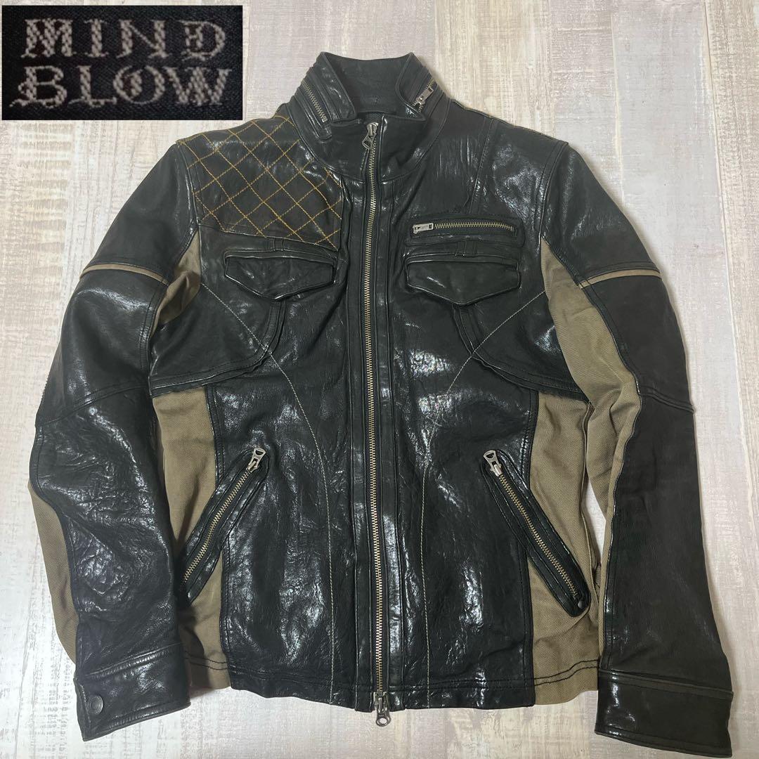 【羊革】MIND BLOW MEN'S BIGI レザー ライダース ジャケット
