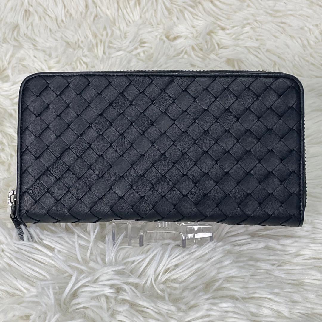 極美品 ラウンドファスナー イントレチャート リッシュブルジョン デンハマノ 黒