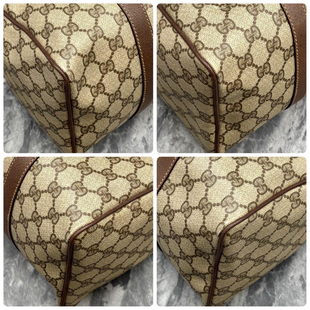 ✨極美品✨GUCCI GGボストンバッグ ショルダー ベージュ ブラウン レザー