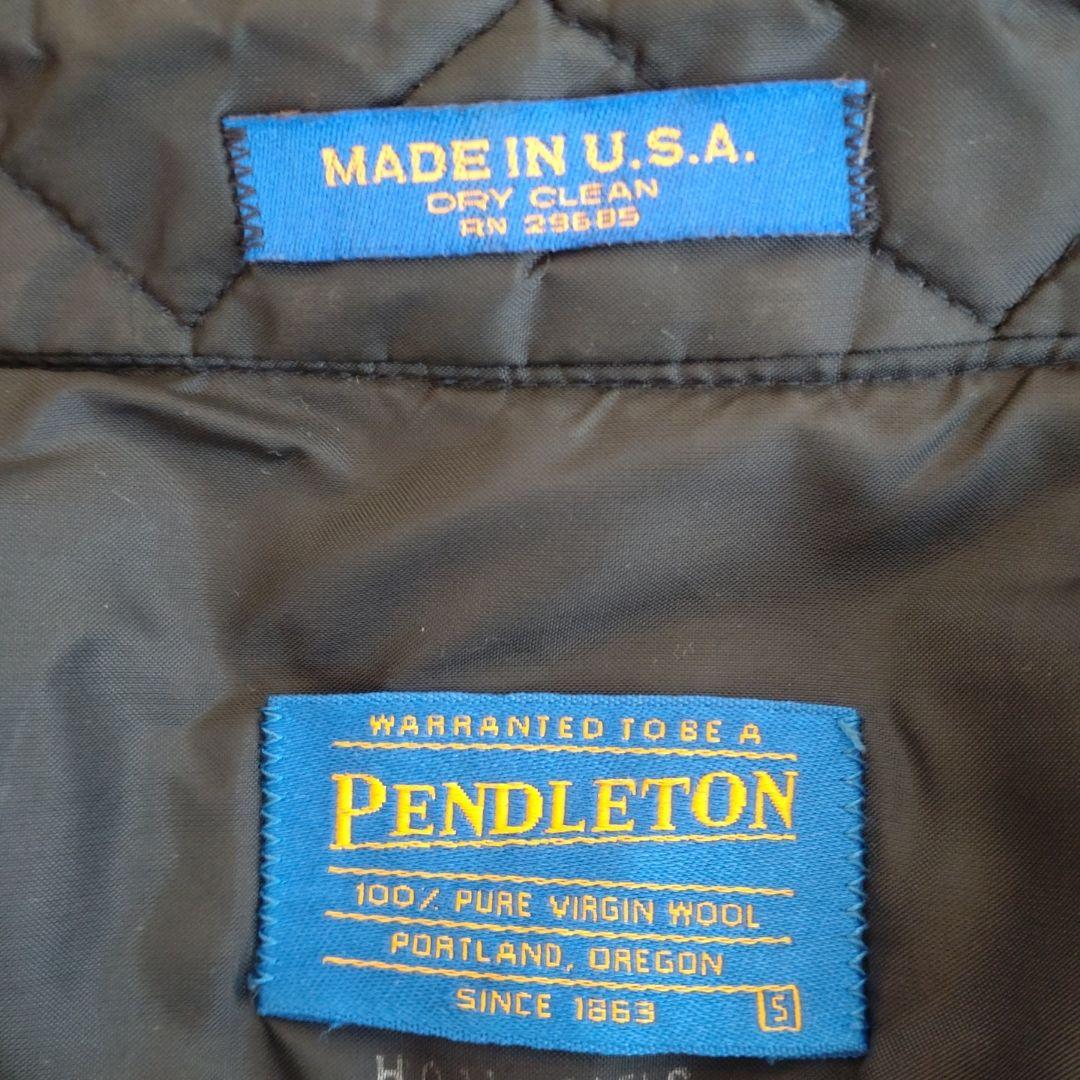 90s ペンドルトン オンブレシャツ 赤黒 アメリカ製　ウール