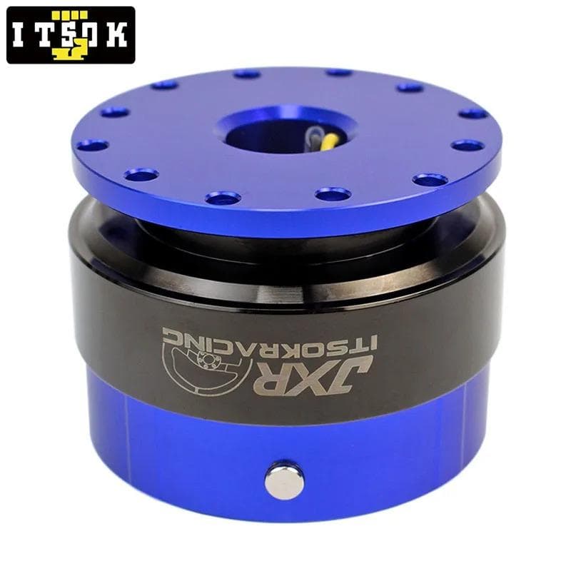 青 ブルー クイックリリース レンチン音 鳴る Ding ステアリングボス