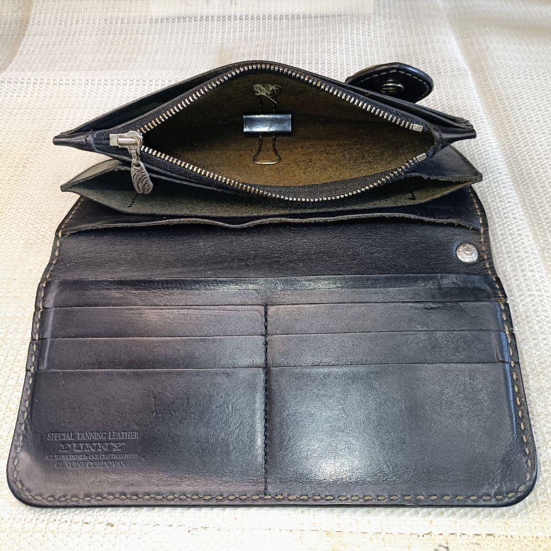 FUNNY コードバン ライダースウォレット バイカーズウォレット 長財布 本革