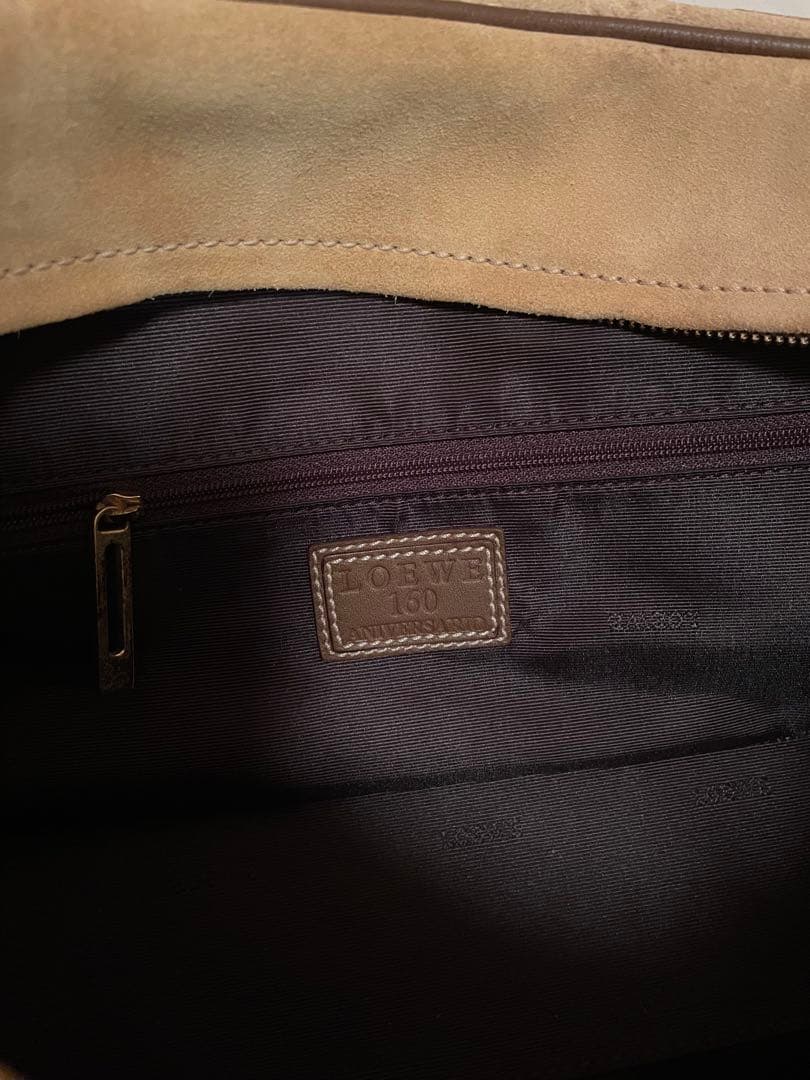 【早い者勝ち】Loewe ロゴ刺繍 ベージュ バッグ