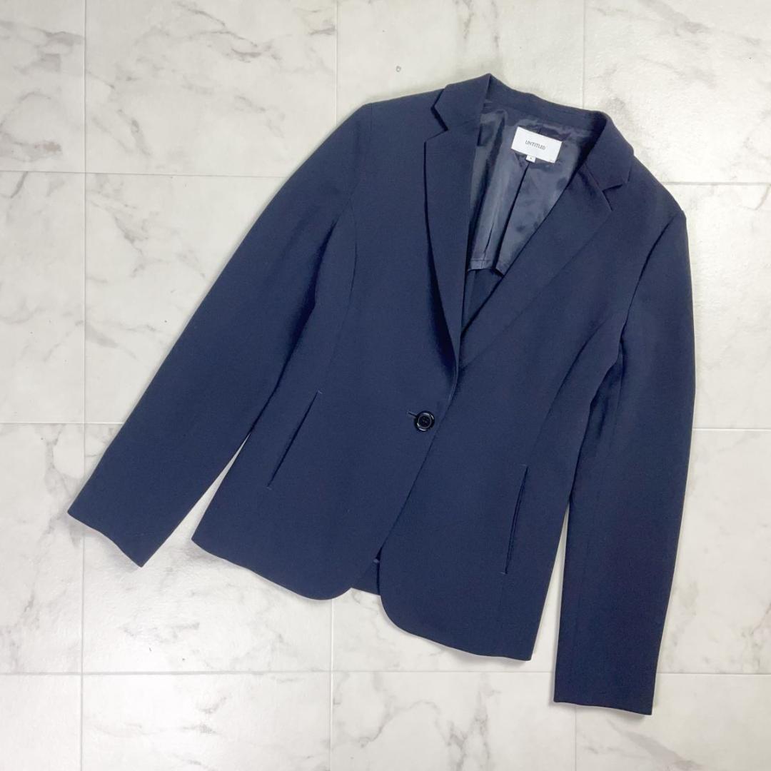 美品 UNTITLED セットアップパンツスーツ 紺 サイズ4*MD373