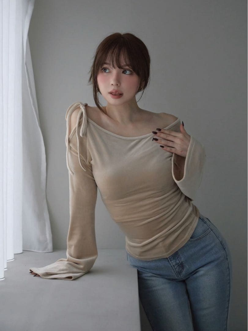 『andmary 』Ruth velour tops