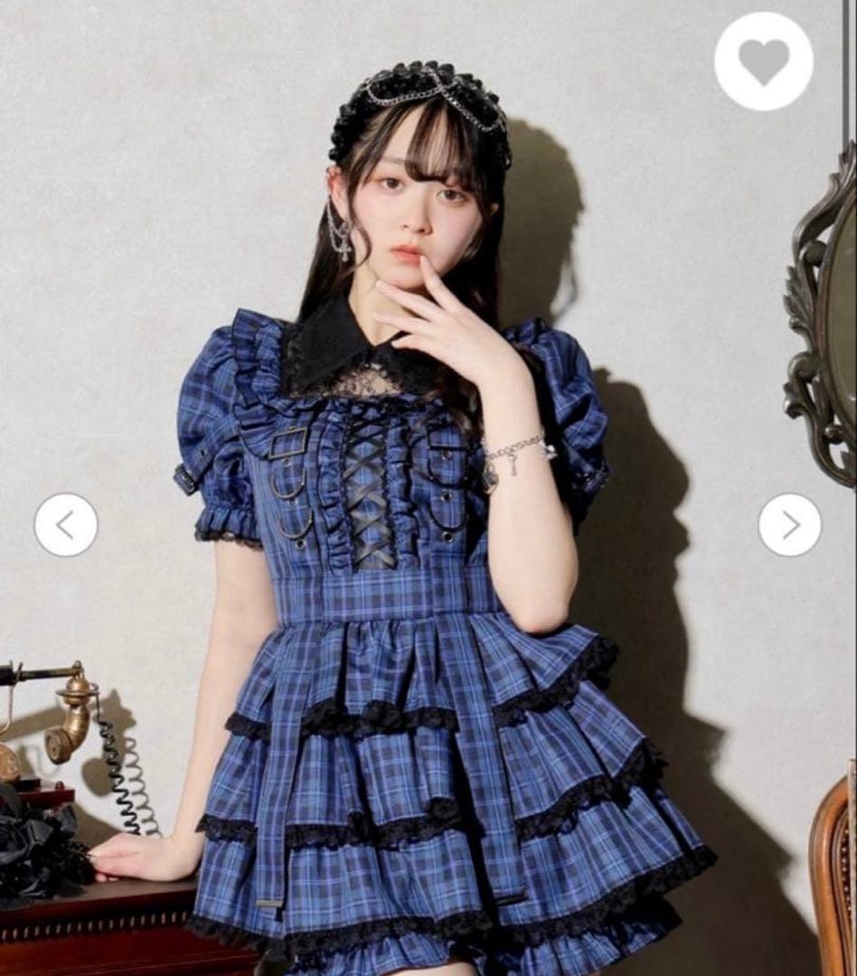 ノエミー レースアップサスペンダーティアードセットアップ