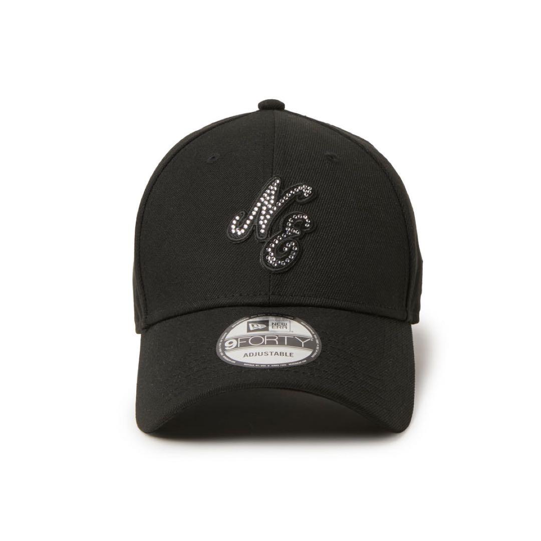 【新品】9FORTY ラインストーン クラシック　ロゴ ブラック