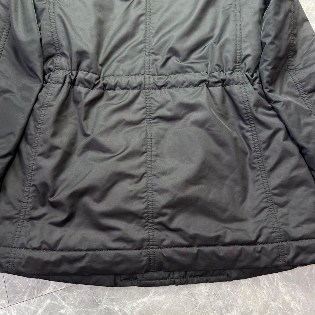 バーバリー♡モッズコート　ラクーンファー　ノバチェック 黒　36 S