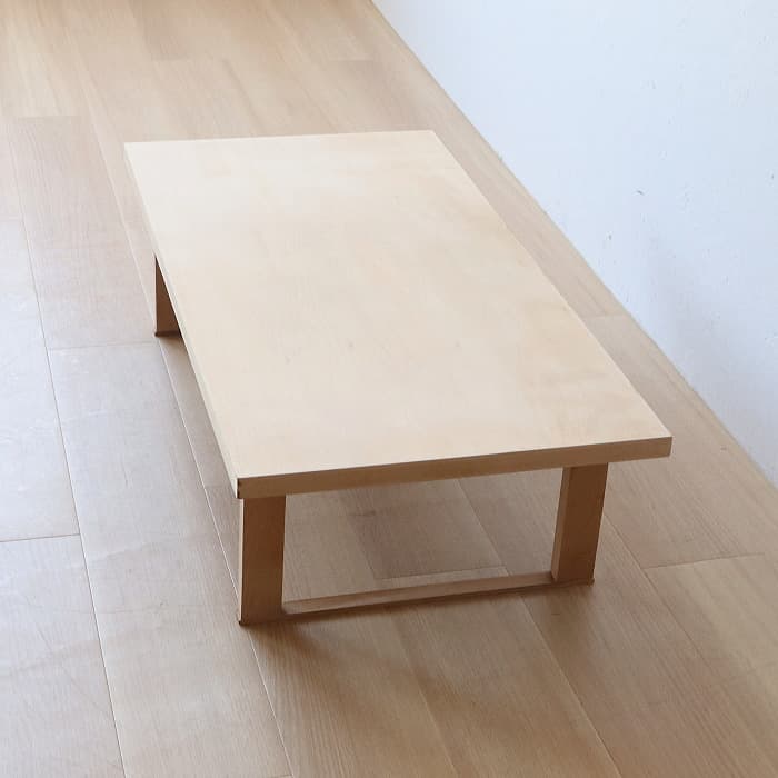 アンティーク シナ突板材 折り畳み ローテーブル ちゃぶ台 古家具 レトロ