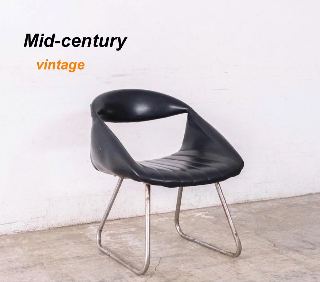 【最終値下げ】ミッドセンチュリー ヴィンテージ チェア　ブラック