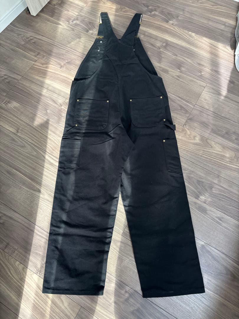 Carhartt ブラックオーバーオール　36✖️32