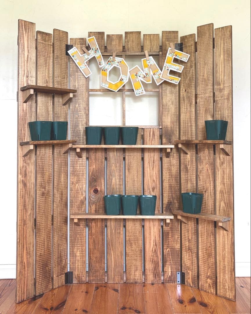 折り畳み式！　板壁　什器　多肉棚　ガーデン雑貨