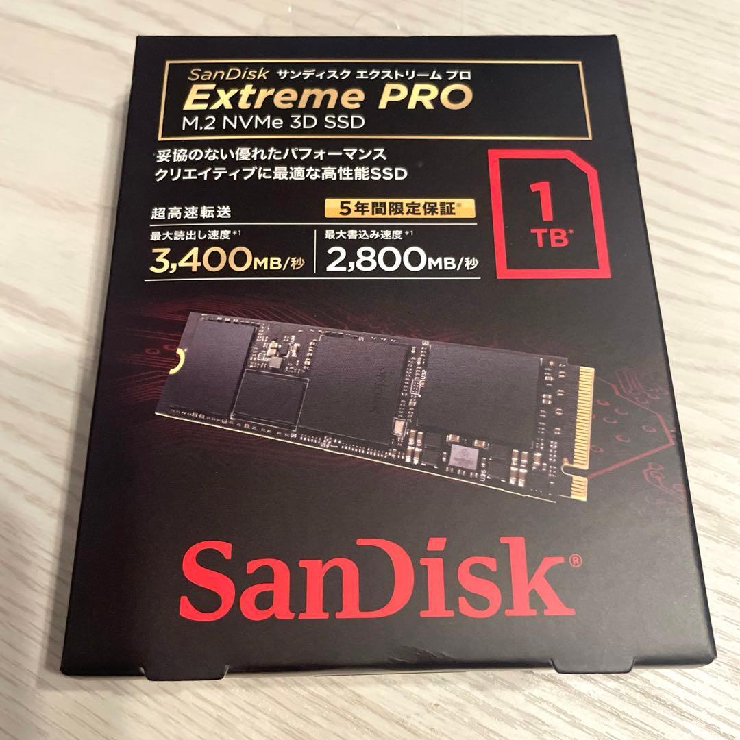 内蔵型SSD 1TB M.2 SSD Sandisk Extreme PRO