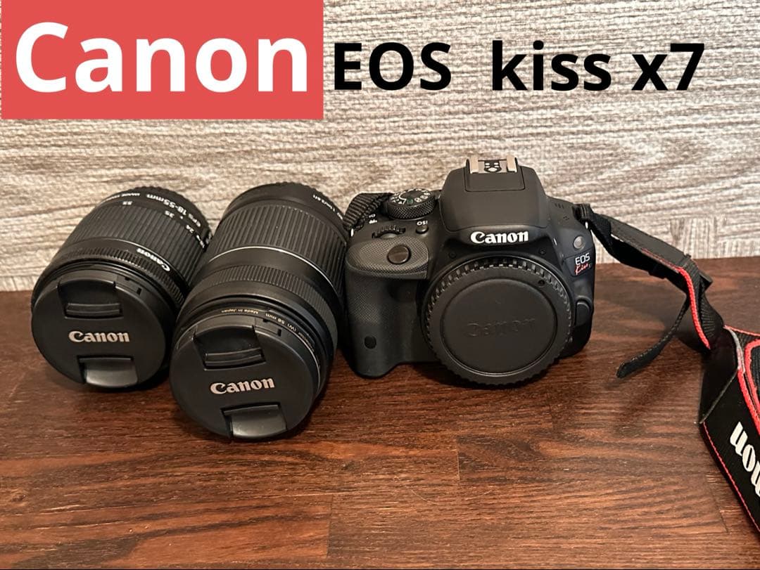 Canon 一眼レフカメラ　kiss x7 ダブルズームキット