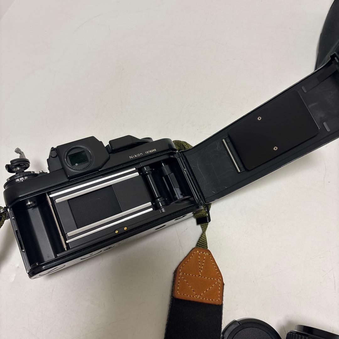NIKKON F3ボディ フィルム一眼レフカメラ レンズ2点 フード ケース付き