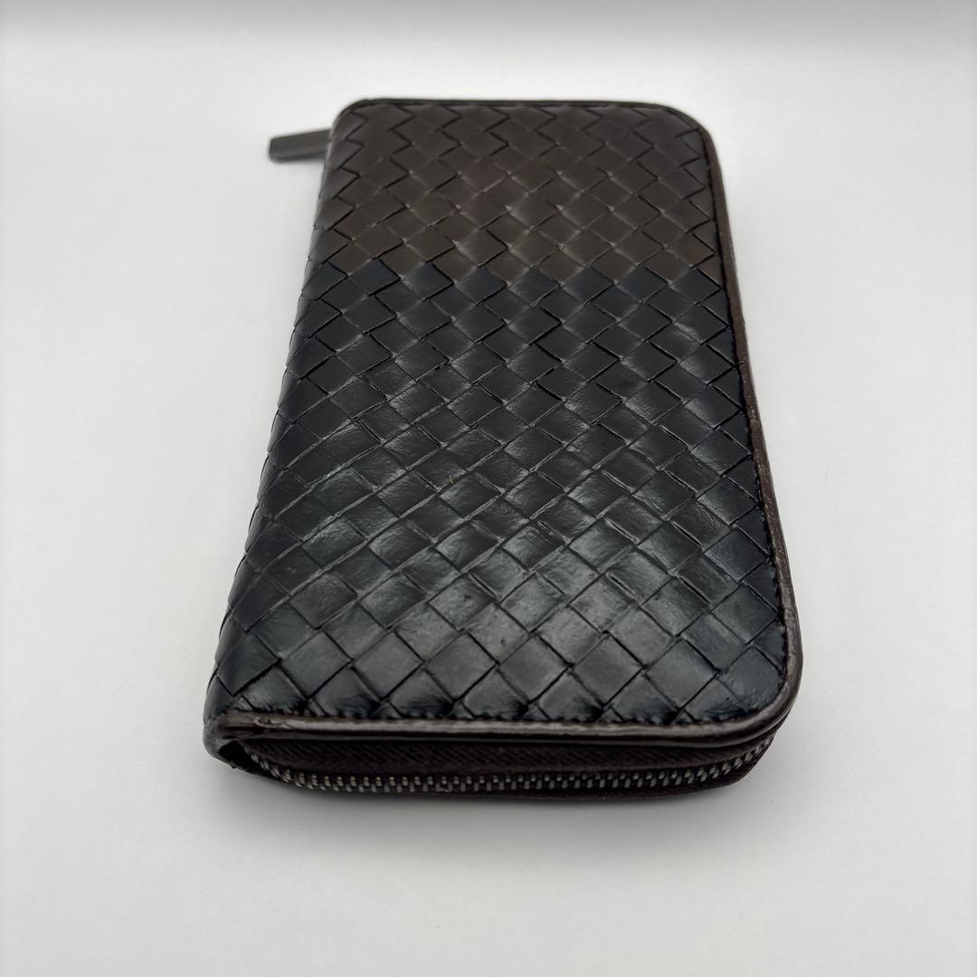 ◆正規品◆ボッティガヴェネタイントレチャート ラウンドファスナー長財布コンビ