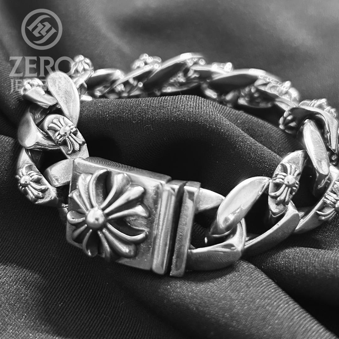 【★即日発送★925刻印】14リンク クロスボックス ブレスレット